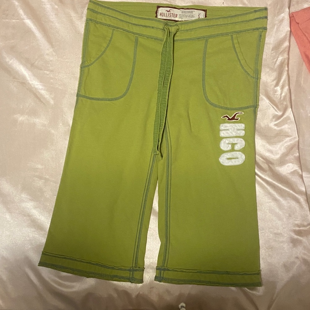 Hollister Lime Green Knee-Length Shorts